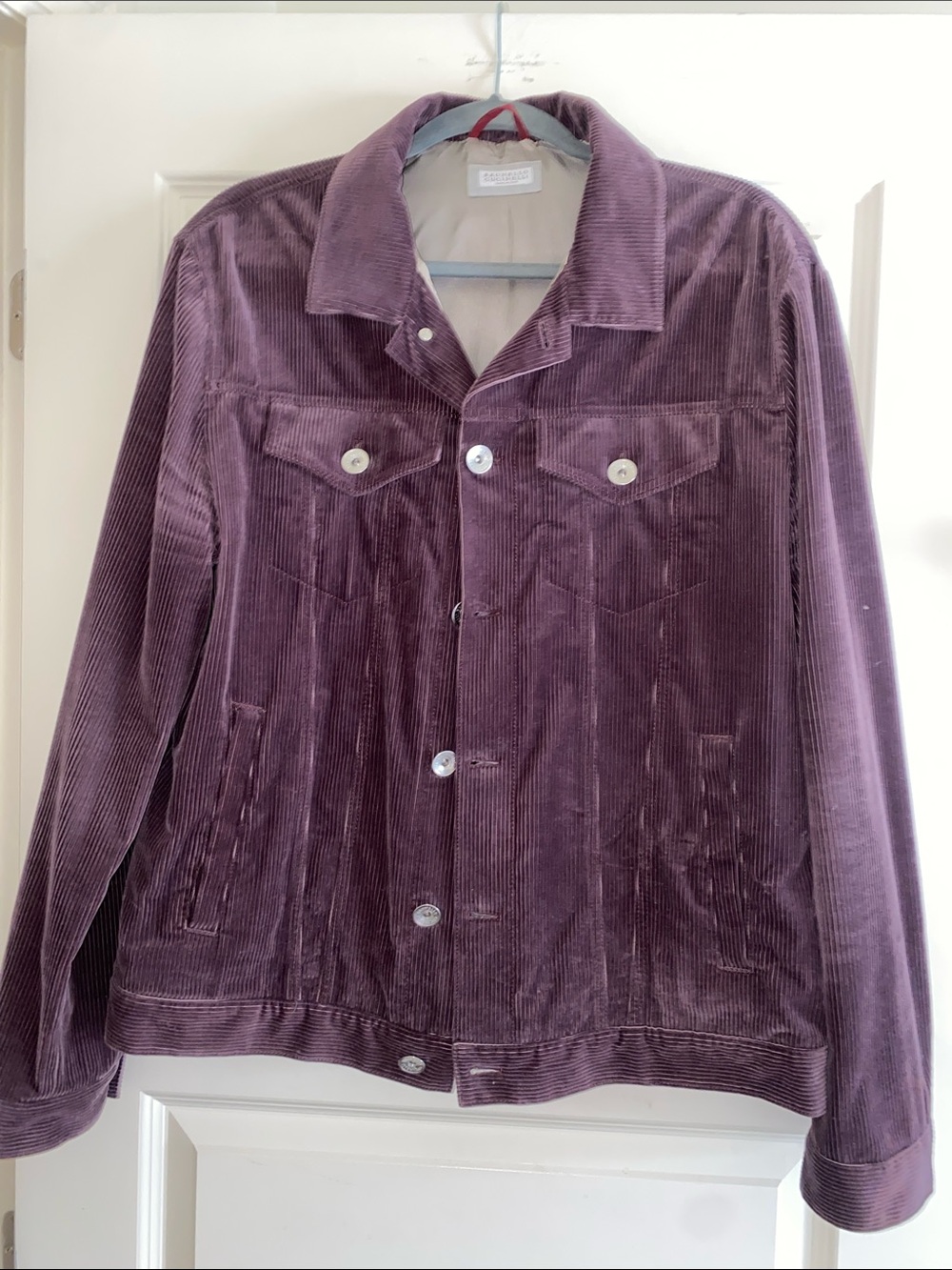 Brunello Cucinelli Purple Corduroy Shirt Jacket